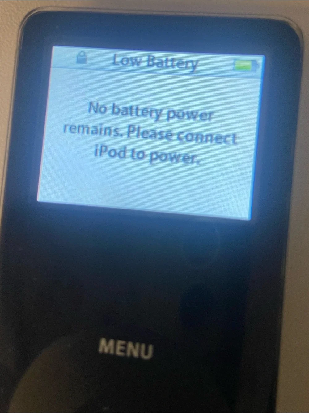 Apple iPod Nano 1st Gen 2GB Black A1137 2005 Tested Powers On Battery Bad